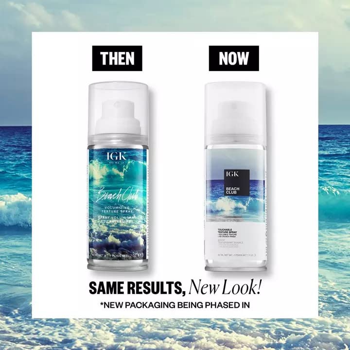 IGK BEACH CLUB Touchable Texture Spray Travel | Hold + Volume + Lightweight | Vegan + Cruelty Free | 1.7 Oz - Image 1