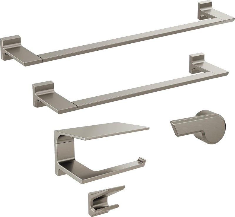 Delta FAUCET 79956-SS Pivotal Wall Mounted Toilet Paper Holder with Shelf in Brilliance Stainless Steel - Image 2
