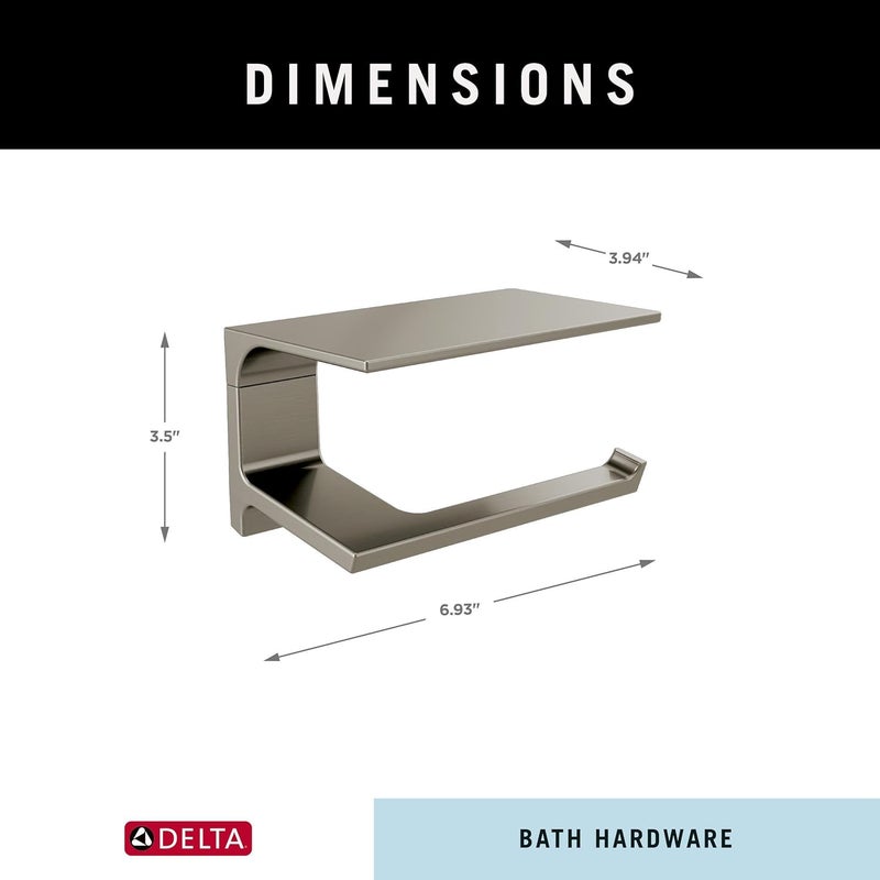Delta FAUCET 79956-SS Pivotal Wall Mounted Toilet Paper Holder with Shelf in Brilliance Stainless Steel - Image 4