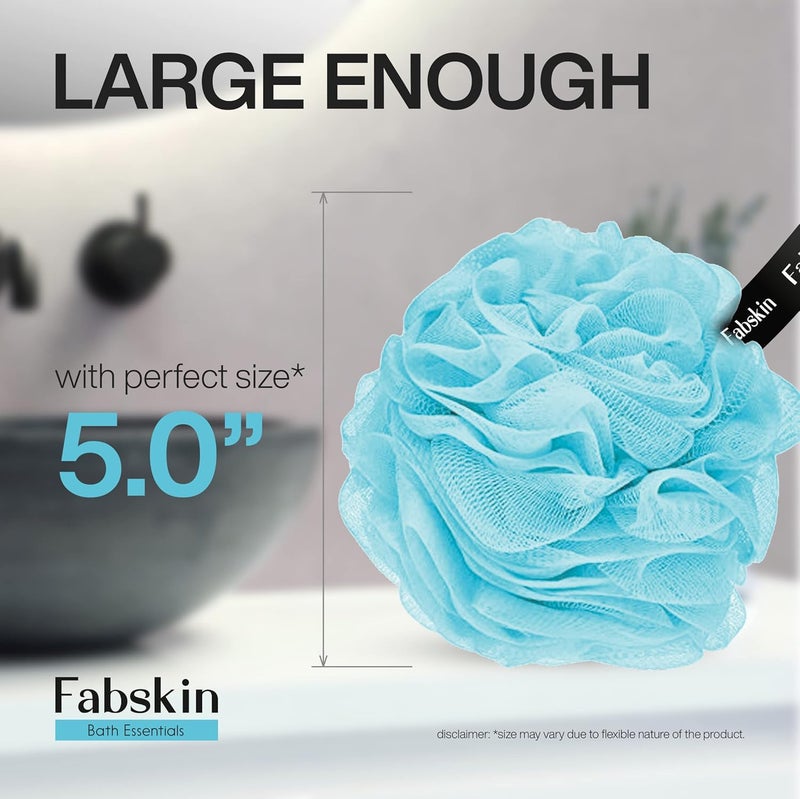 Fabskin لوفاه فاب سكين للاستحمام | إسفنجة استحمام وكشط مقشرة للنساء والرجال | مقشر غسول الجسم | كاشط استحمام للجسم (خوخ) - Image 4