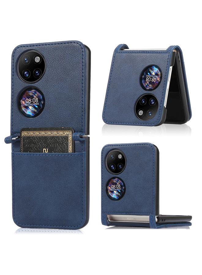 اس-توب جراب هاتف Huawei P50 Pocket Lambskin Fabric Card القابل للطي - Image 1