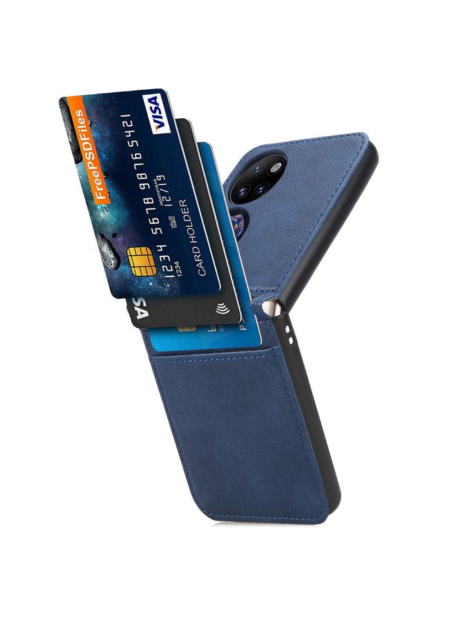 اس-توب جراب هاتف Huawei P50 Pocket Lambskin Fabric Card القابل للطي - Image 5