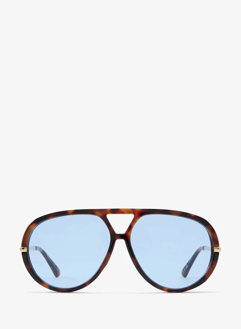 ELIIANA Solid Full Rim Aviator Sunglasses