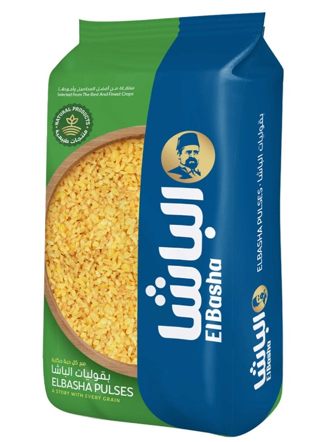 El Basha Coarse Yellow Bulgur 800G, Cracked Wheat For Tabbouleh Kibbeh And Pilaf - Image 1