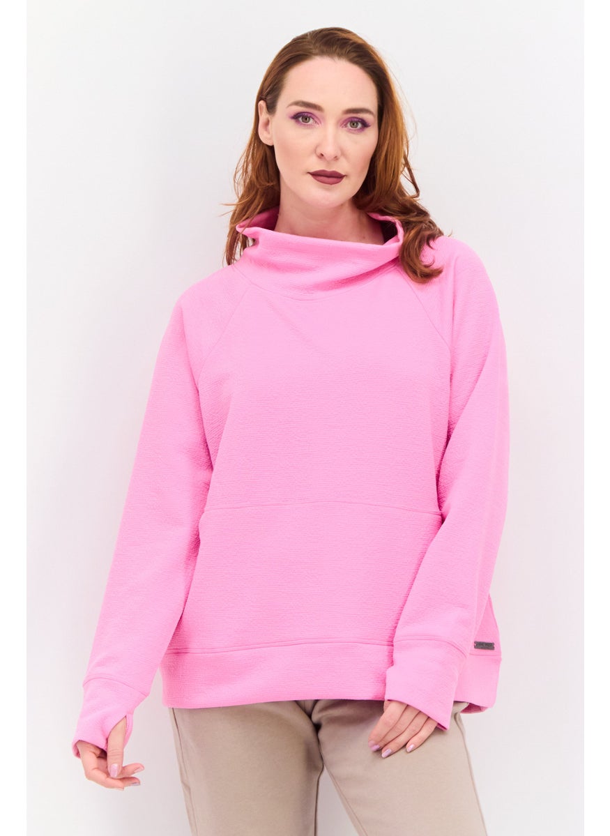 NINE WEST Women Sportswear Fit Long Sleeve Walking Sweatshirts, Pink  - Image 1