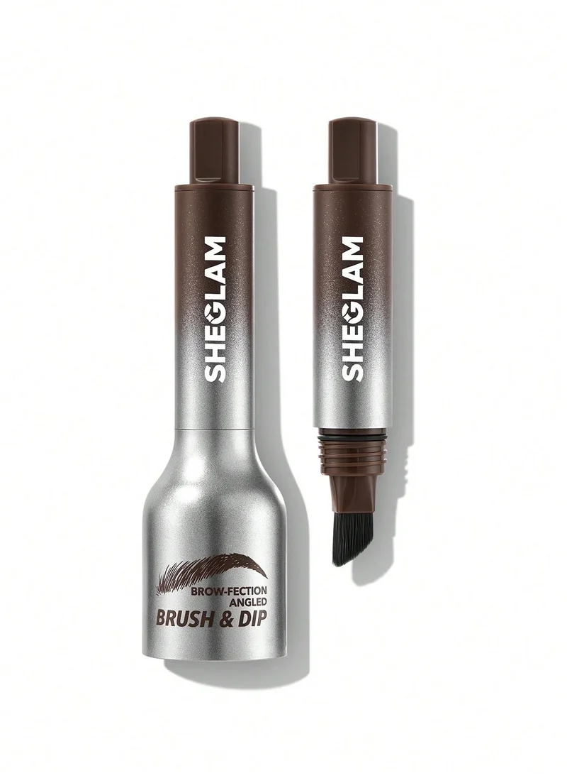 SHEGLAM SG SHEGLAM Brow-Fection Angled Brush & Dip-Chocolate