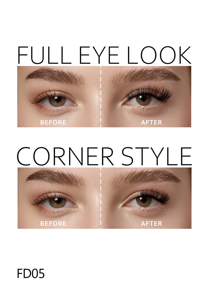 أوه! لالاش 30 قطعة من الرموش الصناعية المضغوطة للاستخدام اليومي والحفلات. وصلات رموش فردية للنساء - Image 5