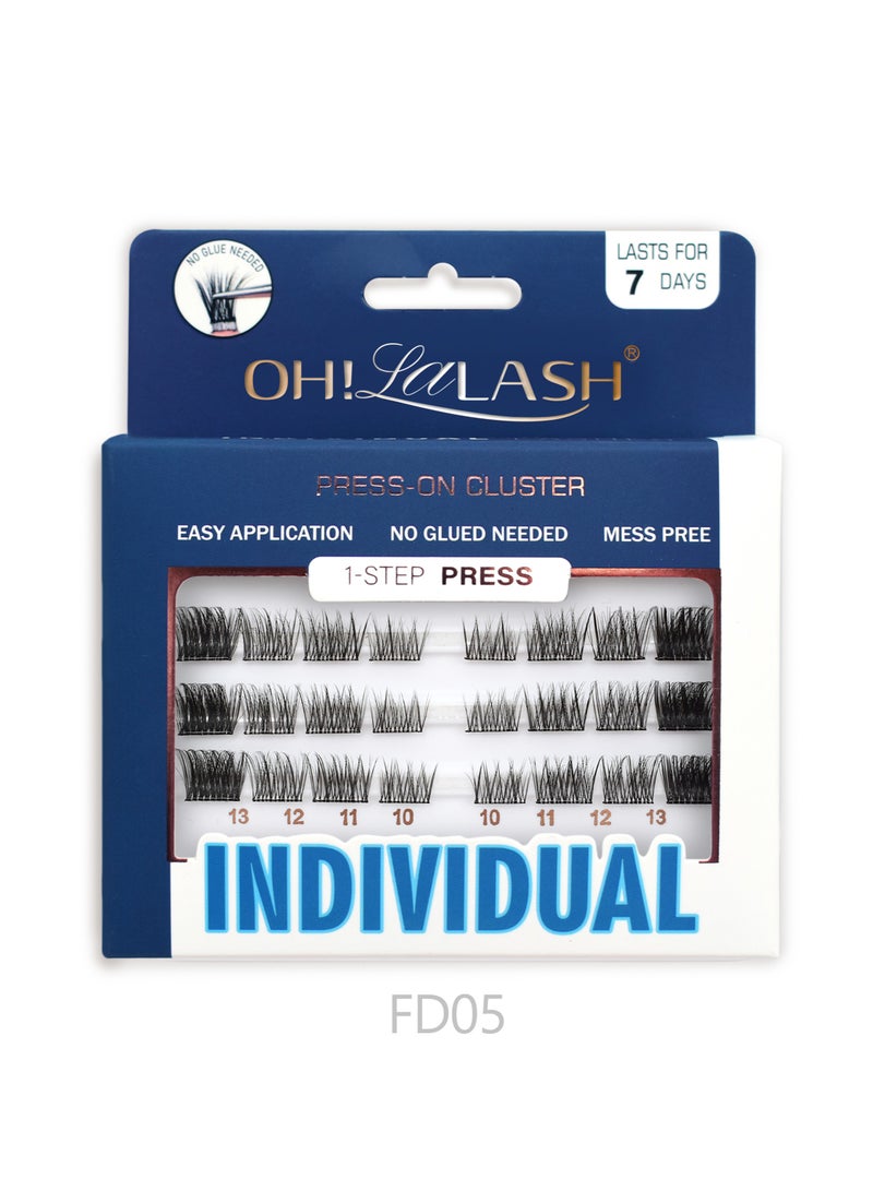 أوه! لالاش 30 قطعة من الرموش الصناعية المضغوطة للاستخدام اليومي والحفلات. وصلات رموش فردية للنساء - Image 2