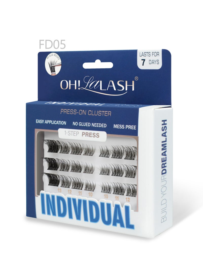 أوه! لالاش 30 قطعة من الرموش الصناعية المضغوطة للاستخدام اليومي والحفلات. وصلات رموش فردية للنساء - Image 3