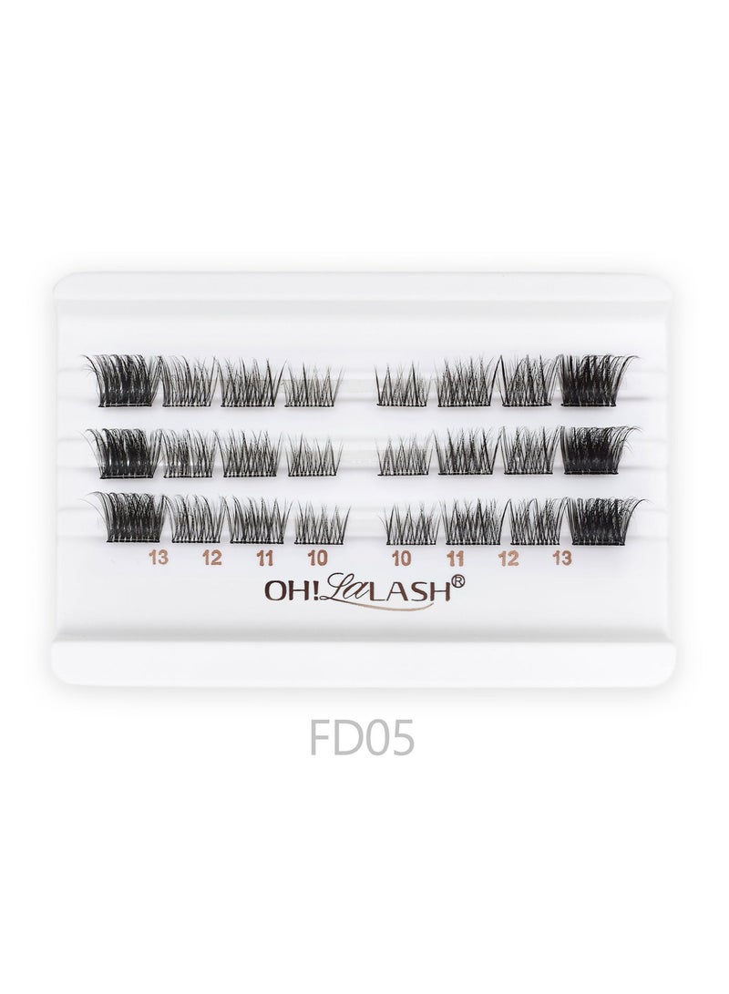 OH! LALASH 30pcs DIY Press-on cluster false eyelashes for daily & party use.individual eyelash extenson for women - Image 2