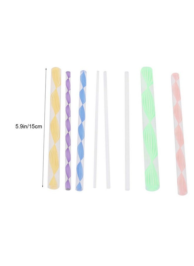 HEALLILY 8 Pcs Dualended Dotting Rods Acrylic Twist Sticks Wax Pencil Manicure Nail Art Tool Dot Painting Toolsdotting Tools  - Image 2