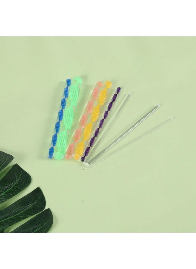 HEALLILY 8 Pcs Dualended Dotting Rods Acrylic Twist Sticks Wax Pencil Manicure Nail Art Tool Dot Painting Toolsdotting Tools  - Image 3