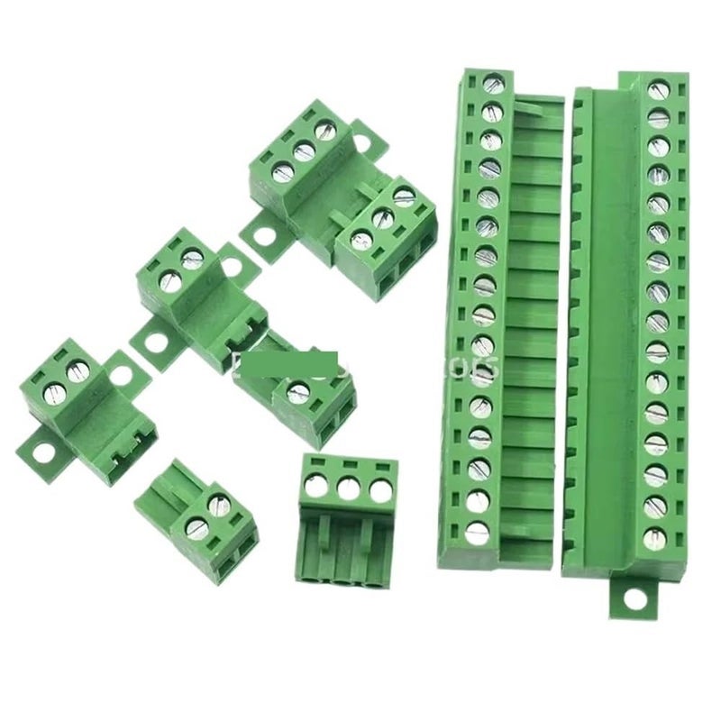 2EDGRKC 5.08mm كتلة طرفية برغي رسو بدون لحام موصل 8P أخضر PCB قابس توصيل - Image 2