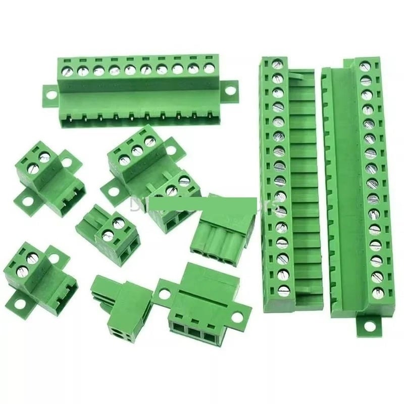 2EDGRKC 5.08mm كتلة طرفية برغي رسو بدون لحام موصل 8P أخضر PCB قابس توصيل - Image 5