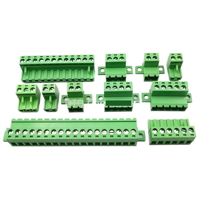 2EDGRKC 5.08mm كتلة طرفية برغي رسو بدون لحام موصل 8P أخضر PCB قابس توصيل - Image 3