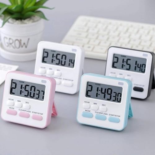 WEPTIX® Digital Kitchen Timer & Stopwatch, Countdown Large Digits for Cooking, Chef Cooking Timer Clock with Loud Alarm,100% Mechanical Desk Timer Countdown Reminder Magnetic Back (Multi) - Image 5