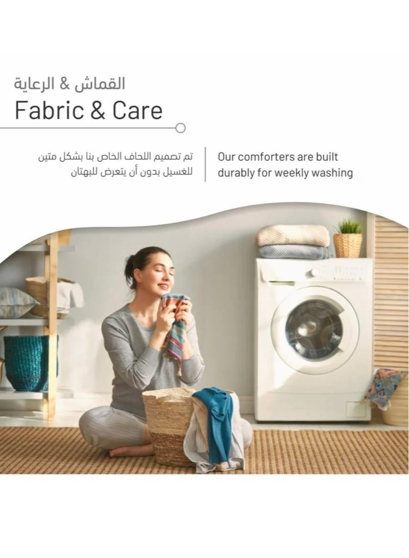 مينج لي مفرش سرير شتوي نفرين بتصميم هندسي مصنوع من الفرو الناعم مكون من 8 قطع ( 1 مفرش +1 شرشف مطاط للمرتبة + 4 كيس مخدة +2 كيس للوسادة المربعة ) مقاس المفرش 230X250 سم - Image 5