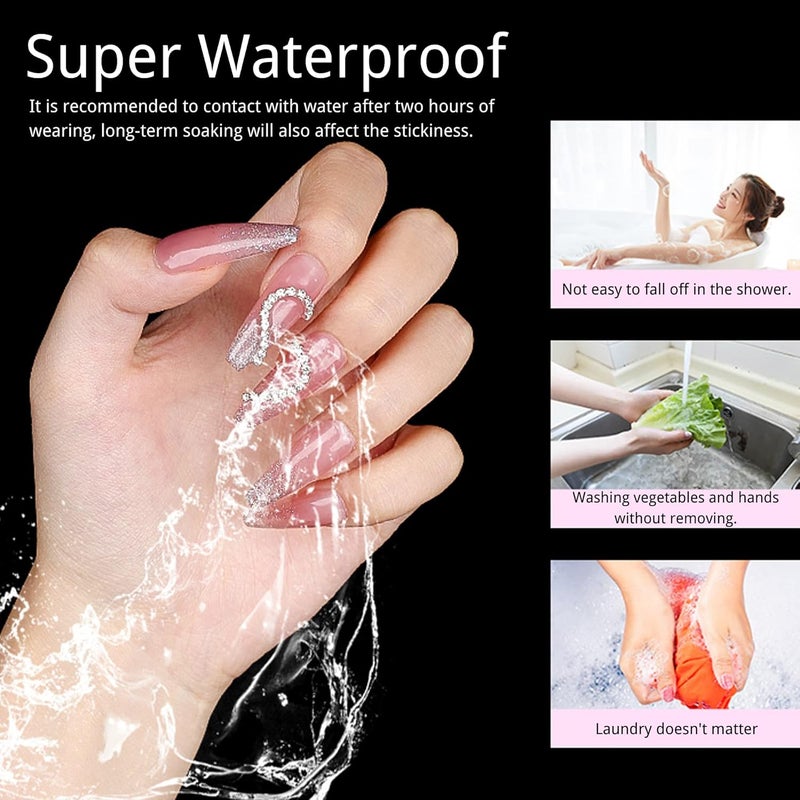 Sun&Beam Nails Adhesive Tabs 25 Sheets for Press On False Nail Gel Glue Double Sided Stickers Waterproof Transparent Strong Sticky (25 Sheets/600 Pcs) (for feet 25 Sheets (600 pcs)) - Image 5