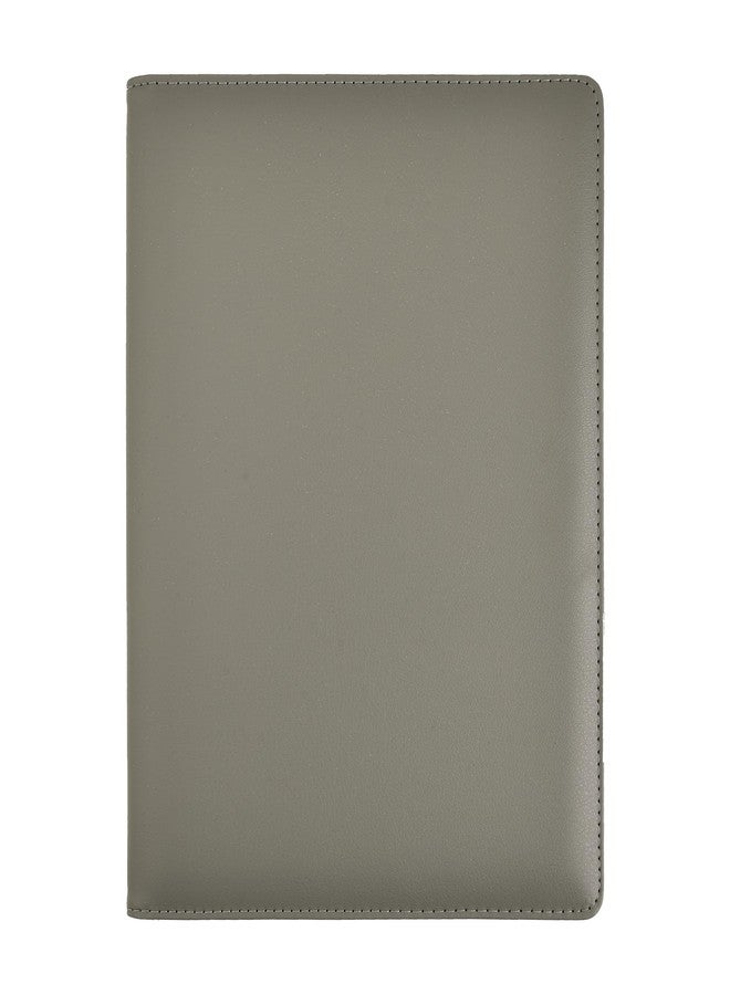 Arpan A4 Certificate Presentation Folder, Faux Leather Document Organizer, Professional Portfolio Book, Conference Display Binder (Grey, 24 Pockets 48 Sides) - Image 1