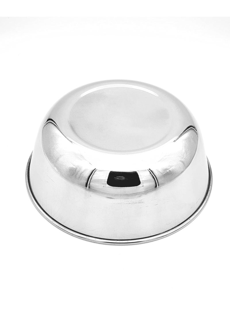 Ajay's Shoppe Ajays Shoppe Stainless Steel Solid Mixing Bowl Silver 1 Liter Set of 4 PCS  - Image 4