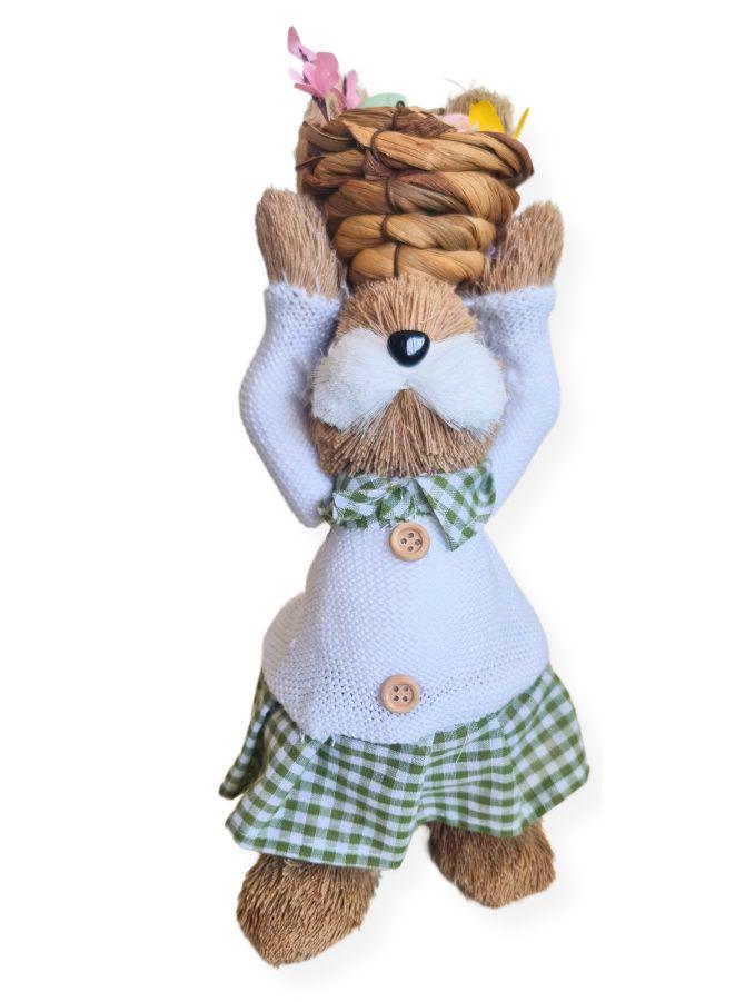 Fatio 20 cm Bunny Simulation Cotton String Rabbits Ornament Crafts Decoration for Yard Sign Garden, Living Room, Bedroom - Image 1