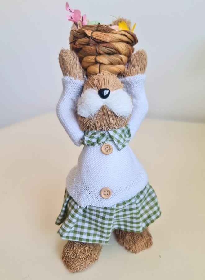 Fatio 20 cm Bunny Simulation Cotton String Rabbits Ornament Crafts Decoration for Yard Sign Garden, Living Room, Bedroom - Image 2