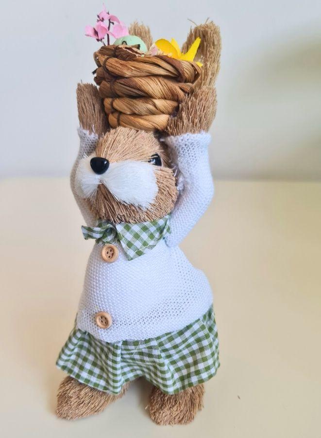 Fatio 20 cm Bunny Simulation Cotton String Rabbits Ornament Crafts Decoration for Yard Sign Garden, Living Room, Bedroom - Image 3