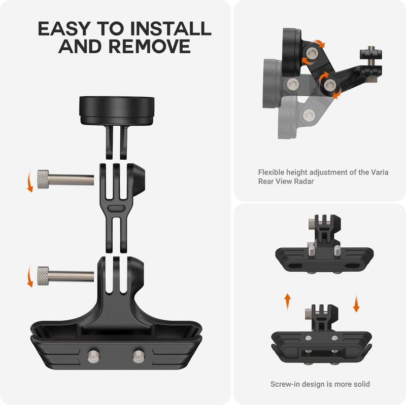 TUSITA طقم تركيب سكة المقعد TUSITA متوافق مع Garmin Varia RTL510 RTL515 RVR315، RearVue 820 للرؤية الخلفية - Image 4
