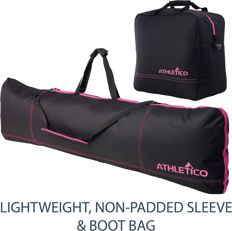 Athletico Two-Piece Snowboard and Boot Bag Combo | Store & Transport Snowboard Up to 165 CM and Boots Up To Size 13 | Includes 1 Snowboard Bag & 1 Boot Bag (Black) - Image 3