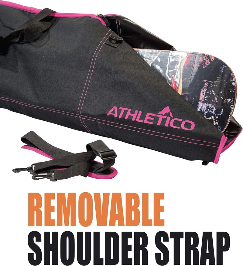Athletico Two-Piece Snowboard and Boot Bag Combo | Store & Transport Snowboard Up to 165 CM and Boots Up To Size 13 | Includes 1 Snowboard Bag & 1 Boot Bag (Black) - Image 5