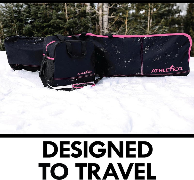 Athletico Two-Piece Snowboard and Boot Bag Combo | Store & Transport Snowboard Up to 165 CM and Boots Up To Size 13 | Includes 1 Snowboard Bag & 1 Boot Bag (Black) - Image 4