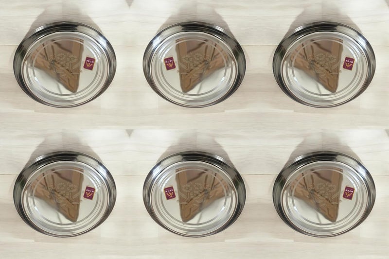 MUKE Stainless Steel Thali Plates/Dinner Plates Set of 6pcs- for Home, Restaurants Durable and Elegant Design for Everyday Use - Image 5