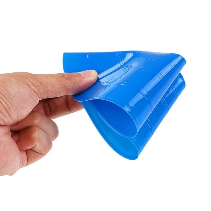 CRAZX Soccer Mini Disc Cones | Mini Durable disc Cones. Comes with Carry Strap | Marker Cones 6 INCH for Soccer Cricket Track and Field Sports,Elementary Marker Cones (40) - Image 2