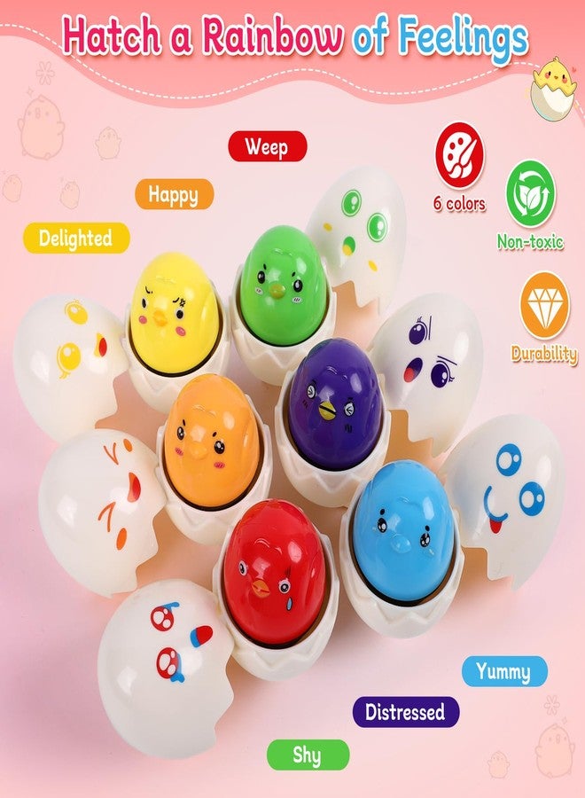 USATDD Easter Egg Toys Hide & Squeak Matching Eggs for Toddlers, Color Recognition Sensory Learning Toys, Fine Motor Skills Montessori Geometric Eggs Gifts for Kids Easter Basket Stuffers - Image 3