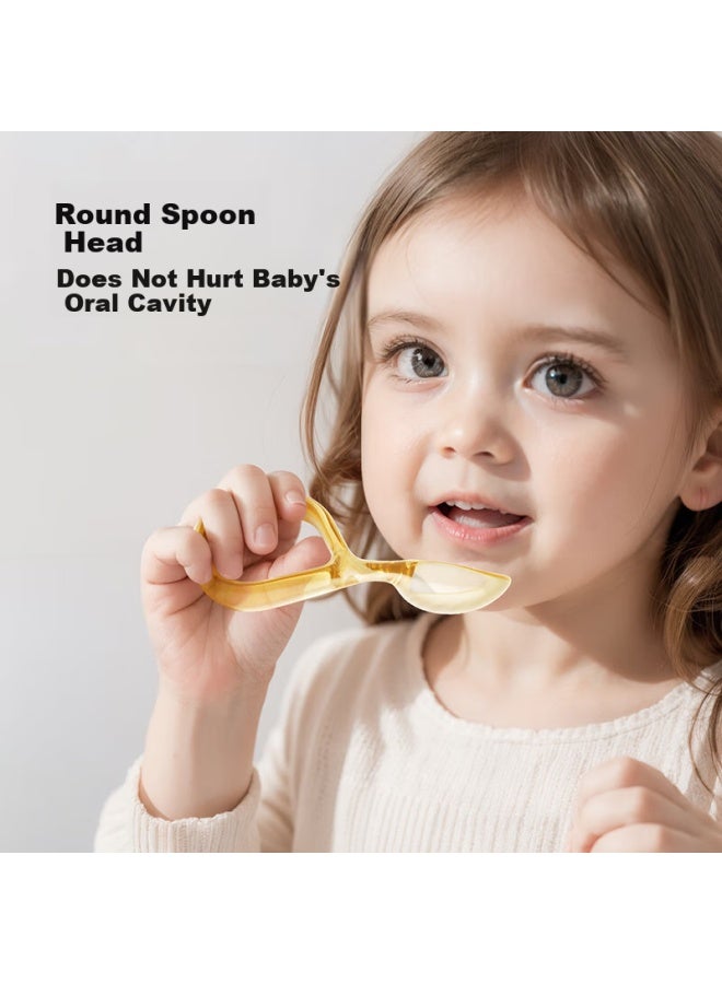 Yeehoo Baby Feeding Training Fork And Spoon Set, Ppsu Self-feeding Utensils For Infants, Complementary Food Spoon, Children's Tableware Set - Image 5