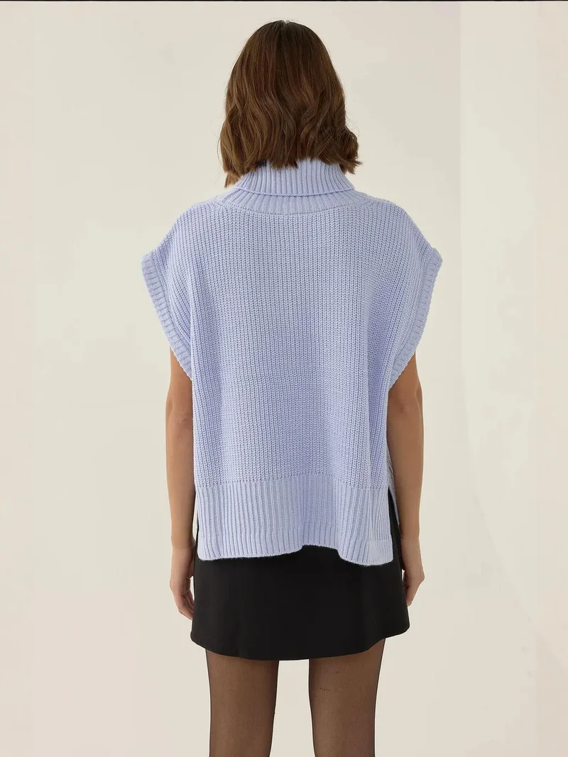 HICCUP Relaxed Fit Turtleneck Sweater Vest