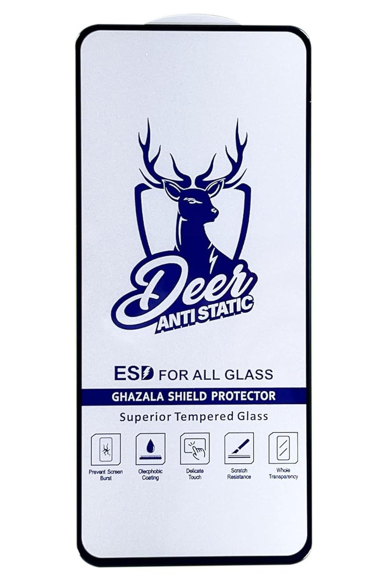 Deer Samsung Galaxy A56 / A36 Deer ESD Anti Static 9H Premium Tempered Glass Screen Protector With Black Frame For Samsung A56 / Samsung A36  - Image 2