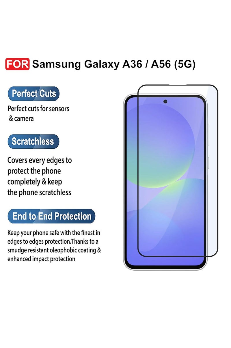 Deer Samsung Galaxy A56 / A36 Deer ESD Anti Static 9H Premium Tempered Glass Screen Protector With Black Frame For Samsung A56 / Samsung A36  - Image 4