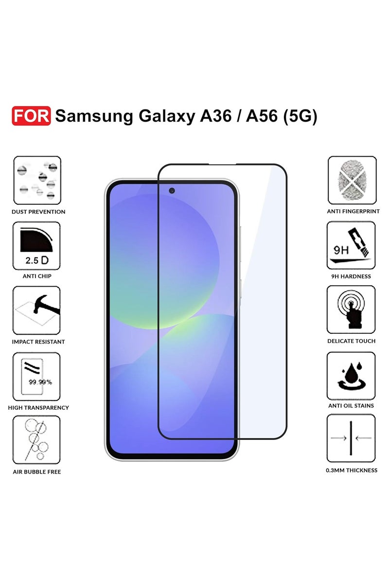 Deer Samsung Galaxy A56 / A36 Deer ESD Anti Static 9H Premium Tempered Glass Screen Protector With Black Frame For Samsung A56 / Samsung A36  - Image 5