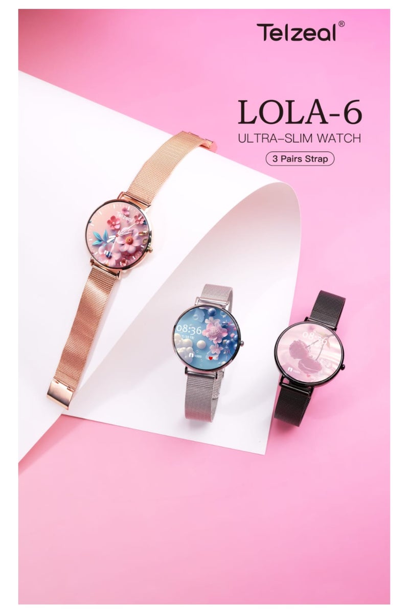 Telzeal Discover the Elegant Innovation of Telzeal LOLA-6 Ultra-Slim Smartwatch: Designed for Ladies with Versatile Style and Advanced Technology - Image 3