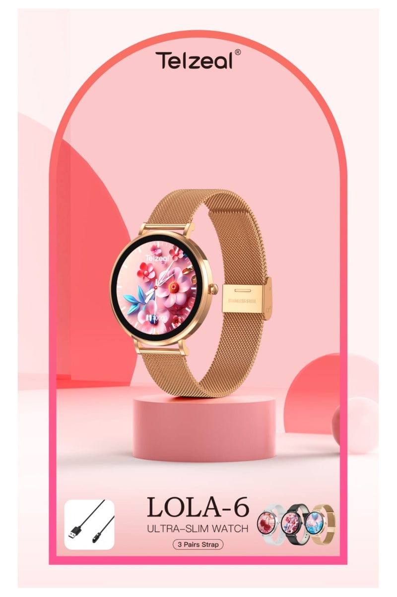 Telzeal Discover the Elegant Innovation of Telzeal LOLA-6 Ultra-Slim Smartwatch: Designed for Ladies with Versatile Style and Advanced Technology - Image 2