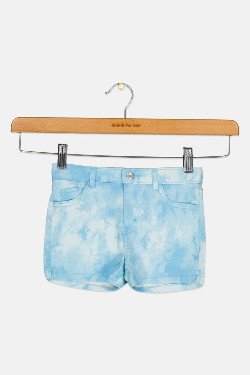 Levi's Kids Girl Tie Die Denim Shorts, Multicolor - Image 3