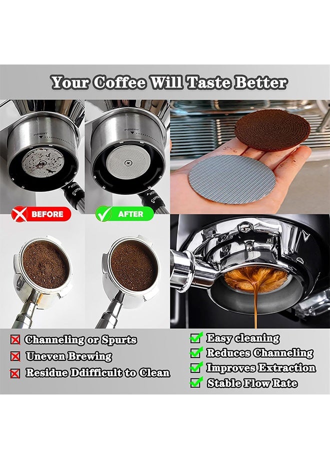 اتش واي شاشة إسبرسو 51 مم - صفيحة شبكية من الفولاذ المقاوم للصدأ لمرشح القهوة Portafilter لسلة 51 مم - Image 5