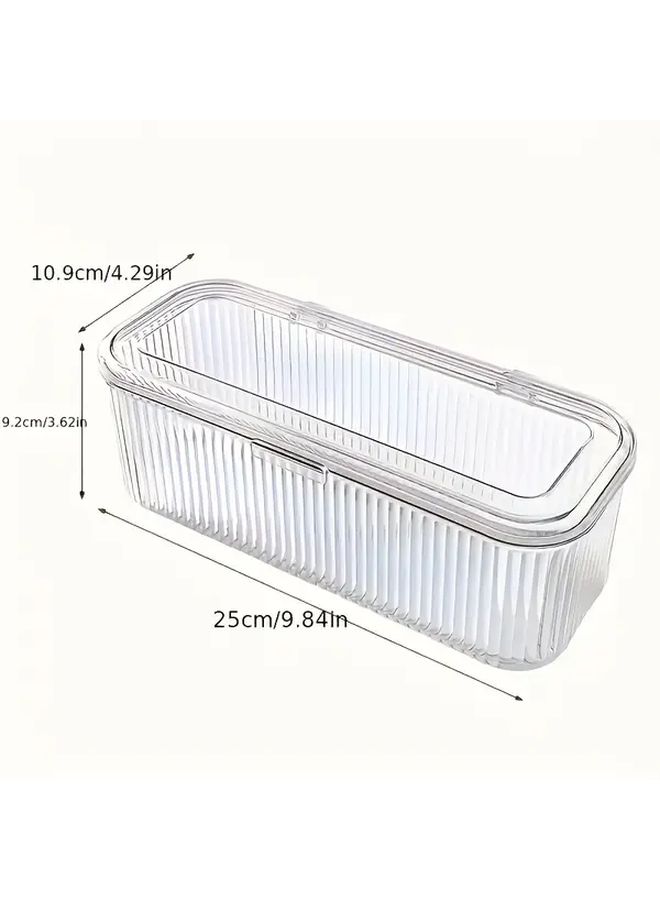 Transparent Plastic Cosmetic Storage Box For Brushes Sponges Puff Dustproof Portable - Image 3