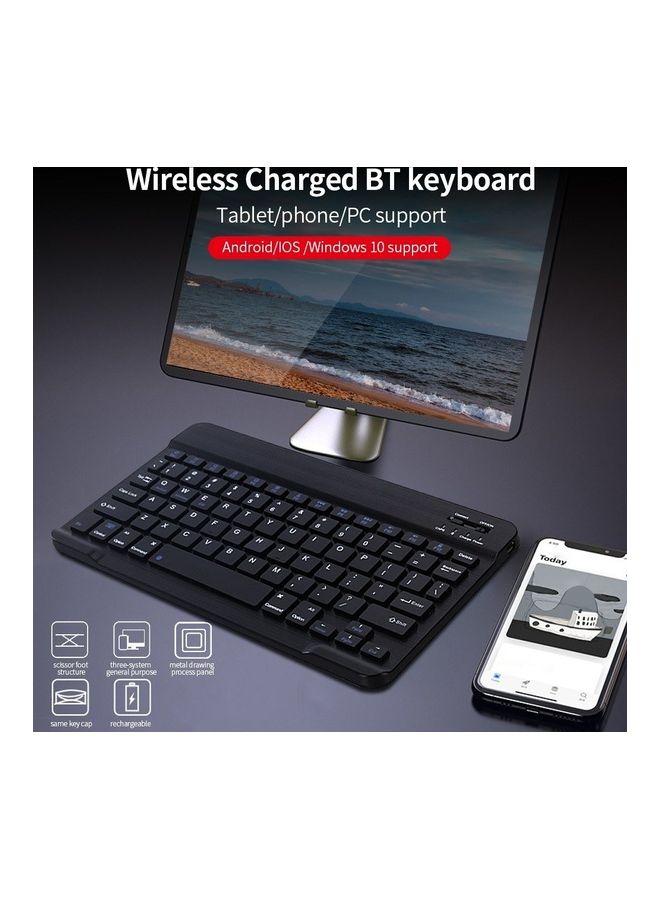 NIBEMINENT Bluetooth Wireless Minor Language Keyboard Black - Image 3