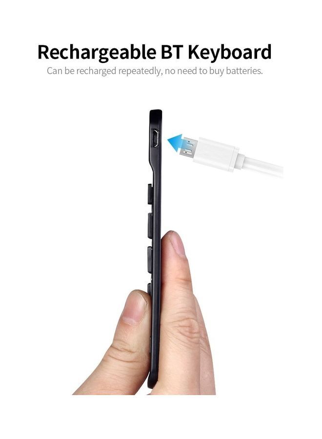 NIBEMINENT Bluetooth Wireless Minor Language Keyboard Black - Image 2