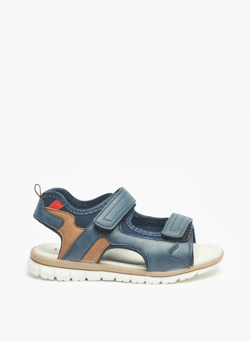 LBL by Shoexpress Boys Textured Floaters with Hook and Loop Closure