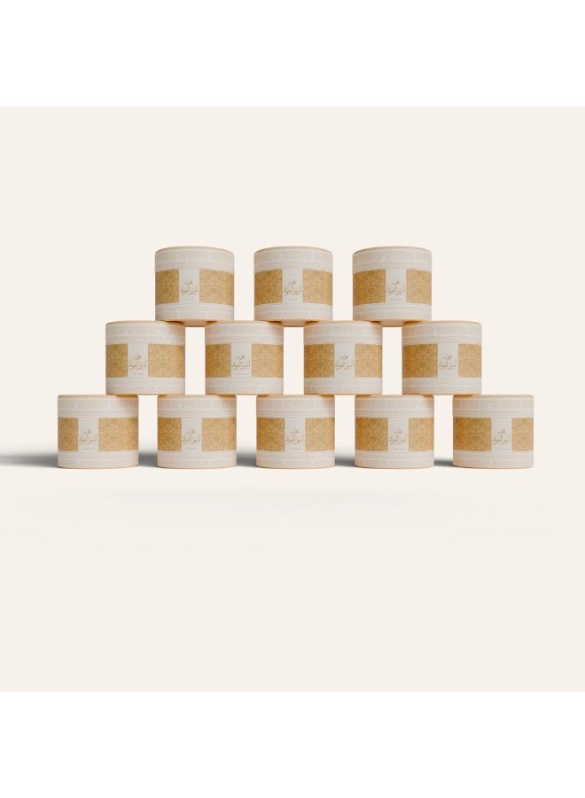 عود لافر توزيعات بخور أمير العود الفاخر 12 عبوة 10 جرام برائحة تدوم طويلًا للمنازل والمناسبات والضيافة - Image 1