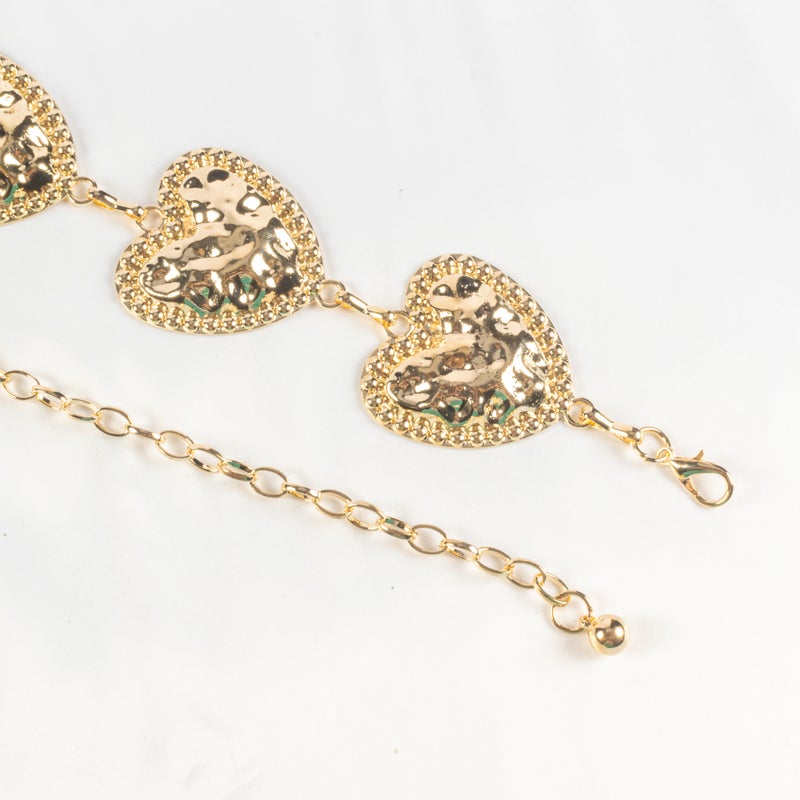 حزام وسط معدن ذهبي حريمي - Image 2