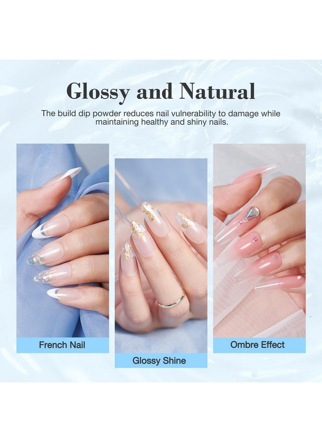 AZUREBEAUTY Clear Dip Powder For Nails Essential Dipping Build Powder For 28+ Longlasting Nail Art Manicure Salon Diy At Home With Transparent Crystal Color 28G1Oz  - Image 5